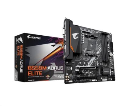 Obrázek GIGABYTE MB Sc AM4 B550M AORUS ELITE, AMD B550, 4xDDR4, 1xHDMI, 1xDVI, mATX