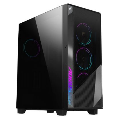 Obrázek GIGABYTE case AORUS C500 GLASS, bez zdroje, průhledná bočnice, Mid Tower, černá