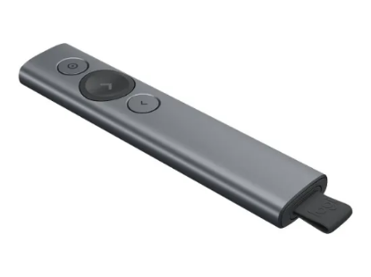 Obrázek Logitech prezentér Spotlight Plus, Bezdrátový, Bluetooth, tmavě šedá
