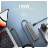 Obrázek AXAGON HMC-5H, USB 5Gbps hub, 3x USB-A, HDMI 4k/30Hz, PD 100W, kabel 1m