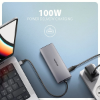 Obrázek AXAGON HMC-6G2L, USB 10Gb/s hub, 2x USB-A, 1x USB-C, HDMI 4k/60, RJ-45, PD 100W