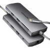 Obrázek AXAGON HMC-8HLSA, USB 5Gbps hub, 3x USB-A, HDMI 4k/60Hz, RJ-45 GLAN, SD/microSD