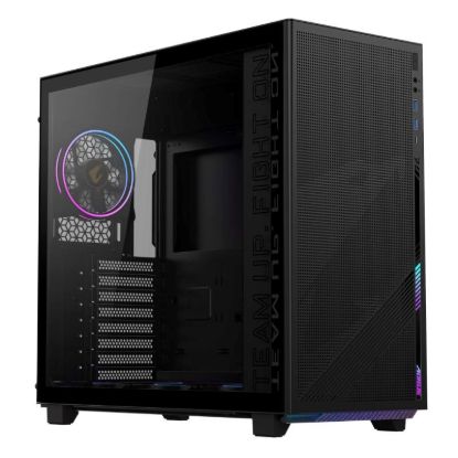 Obrázek GIGABYTE case GB-AC400G ST, Mid Tower, 1x USB-C, 2x USB3.0, Průhledná bočnice, 4x ARGB 120mm Fan, černá