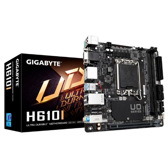 Obrázek GIGABYTE MB Sc LGA1700 H610I, Intel H610, 2xDDR5, 2xDP, 1xHDMI, 1xVGA, Mini-ITX