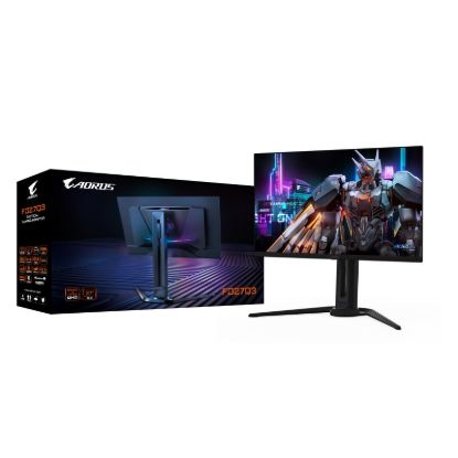 Obrázek GIGABYTE LCD - 27" Gaming monitor AORUS FO27Q3, OLED, 2560 x 1440 QHD, 360Hz, 1.5M: 1, 250cd/ m2, 0.03ms, 2xHDMI, 1xDP
