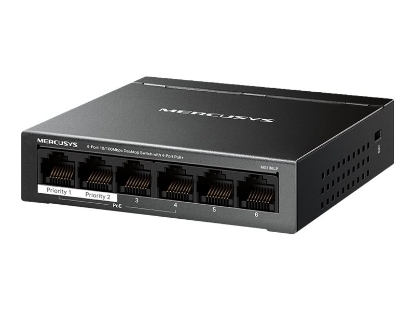 Obrázek TP-LINK 6-Port 10/100 Mbps Desktop Switch with 4-Port PoE+ PORT 4x 10/100 Mbps PoE+ Ports 2x 10/100 Mbps Non-PoE Ports