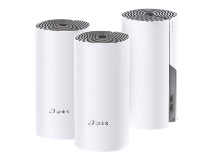Obrázek TP-LINK DECO E4 3-PACK AC1200 Whole-Home Mesh WiFi System Qualcomm CPU 867Mbps 5GHz 300Mbps at 2.4GHz 2 10/100Mbps 2 int. antenna