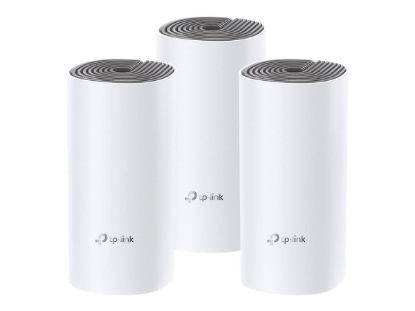 Obrázek TP-LINK DECO E4 3-PACK AC1200 Whole-Home Mesh WiFi System Qualcomm CPU 867Mbps 5GHz 300Mbps at 2.4GHz 2 10/100Mbps 2 int. antenna