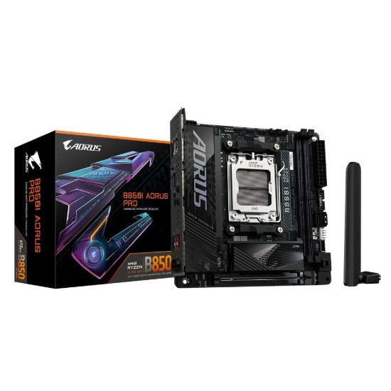 Obrázek BAZAR - GIGABYTE MB Sc AM5 B850I AORUS PRO, AMD B850, 2xDDR5, 1xHDMI, WiFi, Mini-ITX - Po opravě (Komplet)
