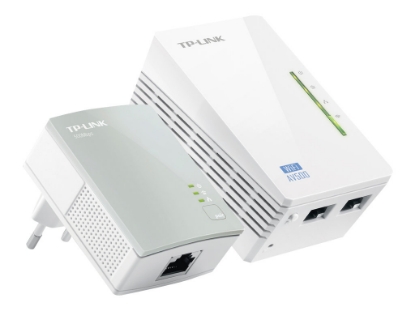 Obrázek TP-LINK AV600 Powerline Wi-FI Kit Qualcomm 300Mbps at 2.4GHz 802.11b/g/n 600Mbps Powerline HomePlug AV 2 Fast Ports Plug and Play