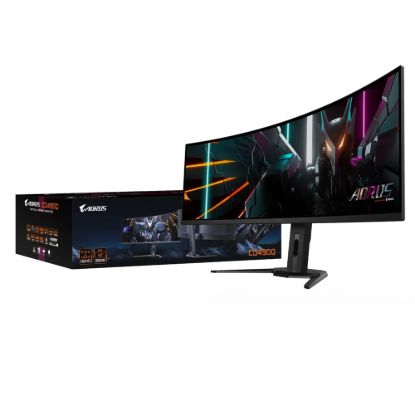 Obrázek BAZAR - GIGABYTE LCD - 49" Gaming monitor AORUS CO49DQ, OLED, 5120x1440 DQHD 32:9, 144Hz, 1.5M:1, POŠKOZENÝ OBAL