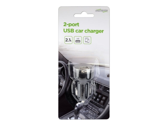 Obrázek GEMBIRD EG-U2C2A-CAR-02 2-port USB car charger 2.1 A black