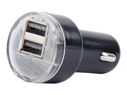 Obrázek GEMBIRD EG-U2C2A-CAR-02 2-port USB car charger 2.1 A black