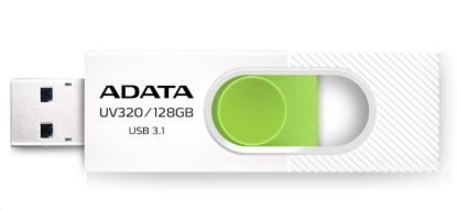 Obrázek ADATA Flash Disk 64GB UV320, USB 3.1 Dash Drive, bílá/zelená