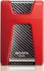 Obrázek ADATA Externí HDD 1 TB USB 3.1 DashDrive Durable HD650, červený (gumový, nárazu odolný)