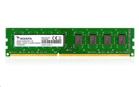 Obrázek DIMM DDR3L 8GB 1600MHz CL11 ADATA Premier memory, 512x8, Bulk