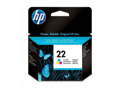 Obrázek HP 22 ink color 5ml PSC1410 BLISTER - zboží poškozené balení- expirace vyprodej (P)