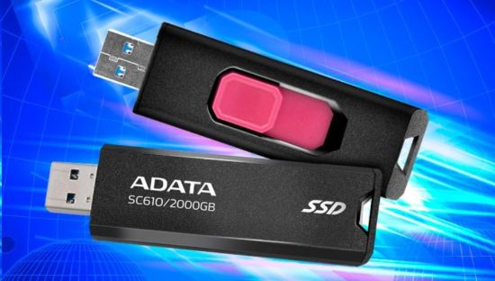 Obrázek ADATA Externí SSD 500GB SC610, USB-A 3.2, černá