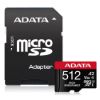 Obrázek ADATA MicroSDXC karta 512 GB High Endurance UHS- I C10 V30 A2 (R: 100/ W: 85 MB/ s) + SD adaptér