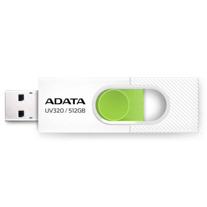 Obrázek ADATA Flash Disk 512GB UV320, USB 3.2, bílo-zelená