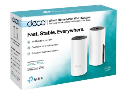 Obrázek TP-LINK Deco M4 2-pack AC1200 Mesh WiFi Gigabit system MU-MIMO 2x RJ45 2 int ant 2-pack set