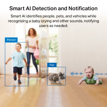 Obrázek TP-LINK TAPO C225 Tapo Pan/Tilt AI Home Security Wi-Fi Camera 2K 2560x1440 4MP Starlight Sensor 2.4GHz Wi-Fi 802.11b/g/n 12V/1A Powe