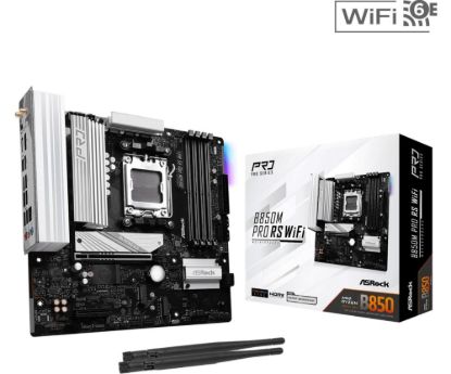 Obrázek ASRock MB Sc AM5 B850M PRO RS WIFI, AMD B850, 4xDDR5, 1xDP, 1xHDMI, WiFi, mATX