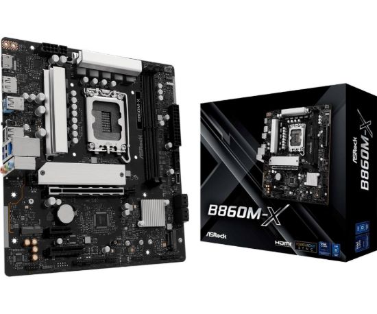 Obrázek ASRock MB Sc LGA1851 B860M-X, Intel B860, 2xDDR5, 1xDP, 1xHDMI, mATX