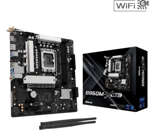 Obrázek ASRock MB Sc LGA1851 B860M-X WIFI, Intel B860, 2xDDR5, 1xDP, 1xHDMI, WiFi, mATX