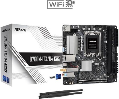 Obrázek ASRock MB Sc LGA1700 B760M-ITX/D4 WiFi, Intel B760, 2xDDR4, 1xDP, 1xHDMI, mini-ITX