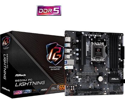 Obrázek ASRock MB Sc AM5 B650M PG LIGHTNING, AMD B650, 4xDDR5, 1xDP, 1xHDMI, mATX