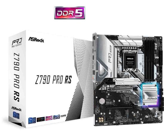 Obrázek BAZAR - ASRock MB Sc LGA1700 Z790 PRO RS, Intel Z790, 4xDDR5, 1xDP, 1xHDMI - Po opravě (Bez příšlušenství)