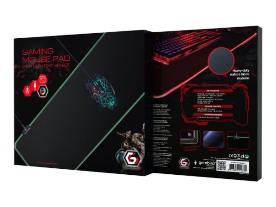 Obrázek GEMBIRD MP-GAMELED-L Gaming mouse pad with LED light effect L-size 300x800mm