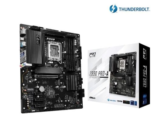 Obrázek ASRock MB Sc LGA1851 Z890 PRO-A, Intel Z890, 4xDDR5, 1xDP, 1xHDMI, 1xThunderbolt, WI-FI