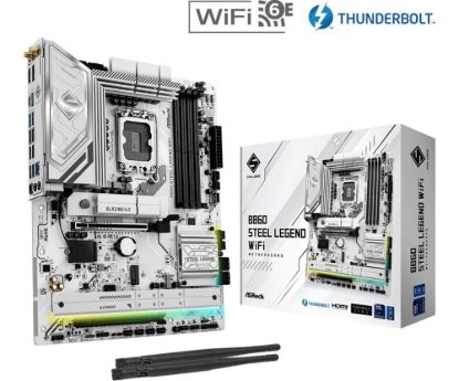 Obrázek ASRock MB Sc LGA1851 B860 Steel Legend WiFi, Intel B860, 4xDDR5, 1xThunderbolt, 1xDP, 1xHDMI, WiFi, ATX