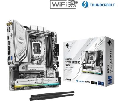 Obrázek ASRock MB Sc LGA1851 B860M Steel Legend WiFi, Intel B860, 4xDDR5, 1xThunderbolt, 1xDP, 1xHDMI, WiFi, mATX