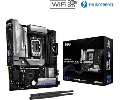 Obrázek ASRock MB Sc LGA1851 B860M LiveMixer WiFi, Intel B860, 4xDDR5, 1xThunderbolt, 1xHDMI, WiFi, mATX