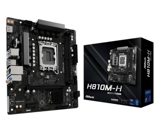 Obrázek ASRock MB Sc LGA1851 H810M-H, Intel H810, 2xDDR5, 1xHDMI, mATX