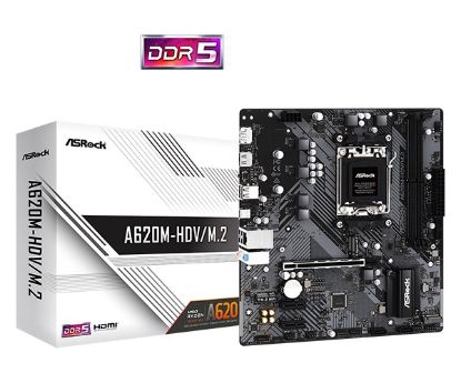 Obrázek BAZAR - ASRock MB Sc AM5 A620M-HDV/M.2, AMD A620, 2xDDR5, HDMI, DP - Po opravě (Bez příšlušenství)
