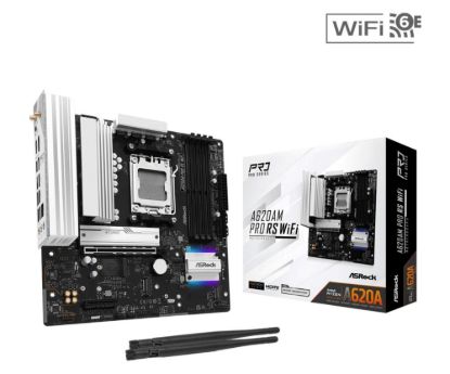 Obrázek ASRock MB Sc AM5 A620AM PRO RS WIFI, AMD X620, 4xDDR5, 1xHDMI, 1xDP, WI-FI
