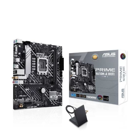Obrázek ASUS MB Sc LGA1700 PRIME H610M-A WiFi, Intel H610, 2xDDR5, 1xDP, 1xHDMI, 1xVGA, mATX