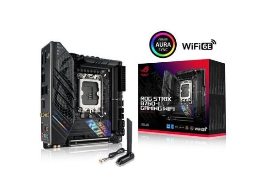 Obrázek ASUS MB Sc LGA1700 ROG STRIX B760-I GAMING WIFI, Intel B760, 2xDDR5, 1xDP, 1xHDMI, WI-FI, mini-ITX