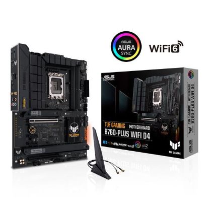Obrázek ASUS MB Sc LGA1700 TUF GAMING B760- PLUS WIFI D4, Intel B760, 4xDDR4, 1xDP, 1xHDMI, WI- FI
