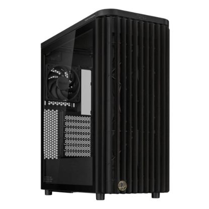 Obrázek ASUS case PROART PA401 WOOD TG, Mid Tower, ATX, 1xUSB-C Gen2x2, 2xUSB 3.0, 2x 160mm Fan, 1x 120mm Fan, černá