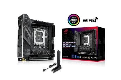 Obrázek ASUS MB Sc LGA1851 ROG STRIX B860- I GAMING WIFI, Intel B860, 2xDDR5, 1xThunderbolt, 1xDP, 1xHDMI, WiFi, Mini- ITX