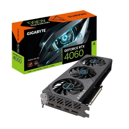 Obrázek GIGABYTE VGA NVIDIA GeForce RTX 4060 EAGLE OC 8G, 8G GDDR6, 2xDP, 2xHDMI