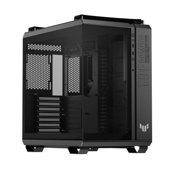 Obrázek ASUS case TUF GAMING GT502 HORIZON, Mid Tower, průhledná bočnice, 4x 120mm ARGB Fan, černá