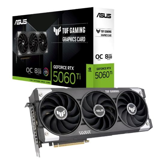 Obrázek ASUS VGA NVIDIA GeForce RTX 5060 Ti TUF GAMING OC 8G, 8GB GDDR7, 3xDP, 1xHDMI