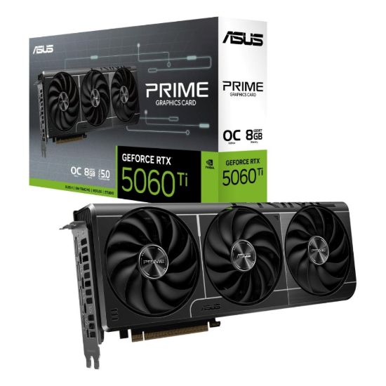 Obrázek ASUS VGA NVIDIA GeForce RTX 5060 Ti PRIME OC 8G, 8GB GDDR7, 3xDP, 1xHDMI