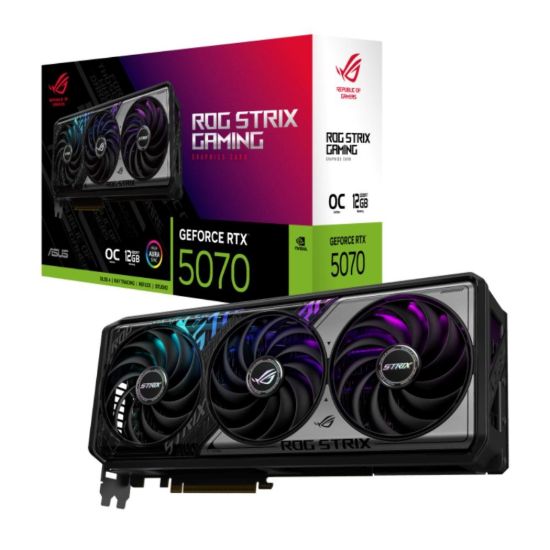Obrázek ASUS VGA NVIDIA GeForce RTX 5070 ROG STRIX 12GB OC, 12GB GDDR7, 3xDP, 2xHDMI
